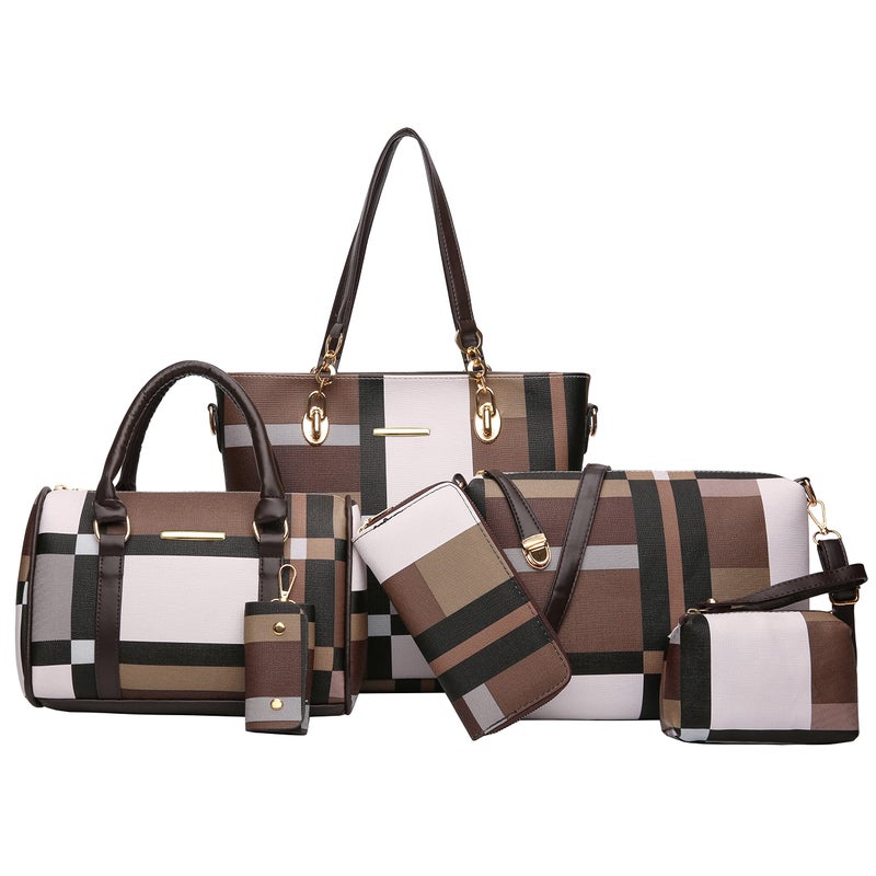 2E-youth Designer Purses and Handbags For Women Satchel Shoulder Bag Tote Bag For Work Clutch Purses (Brown) - Image 1